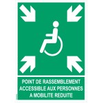 "Trefpuntbord toegankelijk voor PBM" - PVC A4