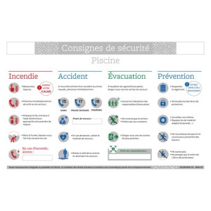 Veiligheidsinstructies "Zwembadveiligheidsinstructies" - A4-formaat