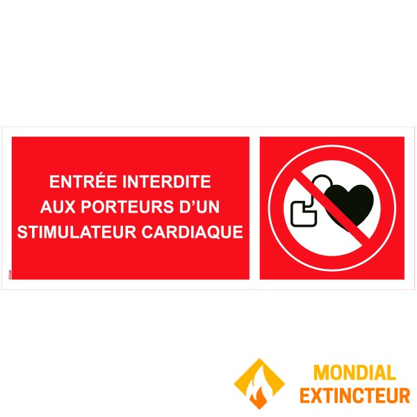 "Verboden toegang voor dragers van pacemakers" PVC - 200x80 mm