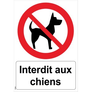 "Verboden voor honden" - PVC A4