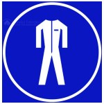 "Verplicht" bord "beschermende kleding" - B.200 x H.200 mm