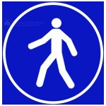 "Verplicht doorgangsbord" - B.200 x H.200 mm