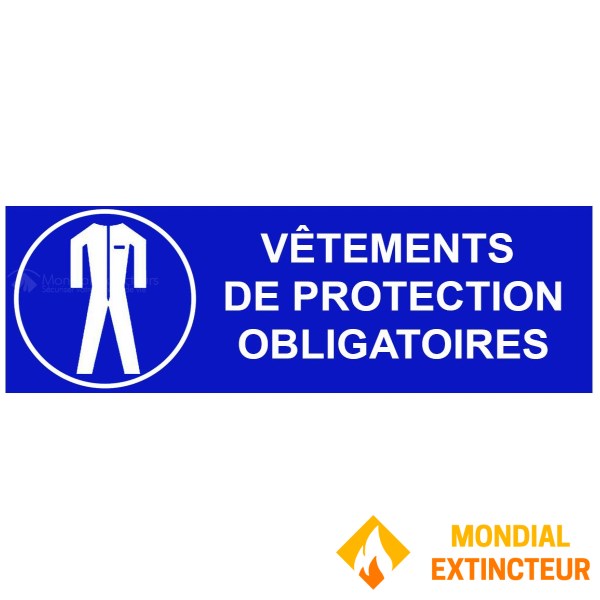 "Verplicht" paneel "voor beschermende kleding" - B.300 x H.100 mm