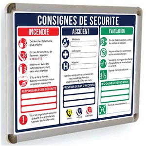 Verplichte A3 veiligheidsinstructies bij frame "met luxe" afwerking