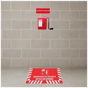 Vloersignalisatie voor rookafzuiging - B.800 x H.400 mm