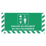 Vloersignalisatie voor veiligheidsdouches