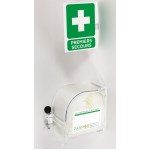 Zelfklevende verbanddispenser voor wandmontage - Transparant polycarbonaat