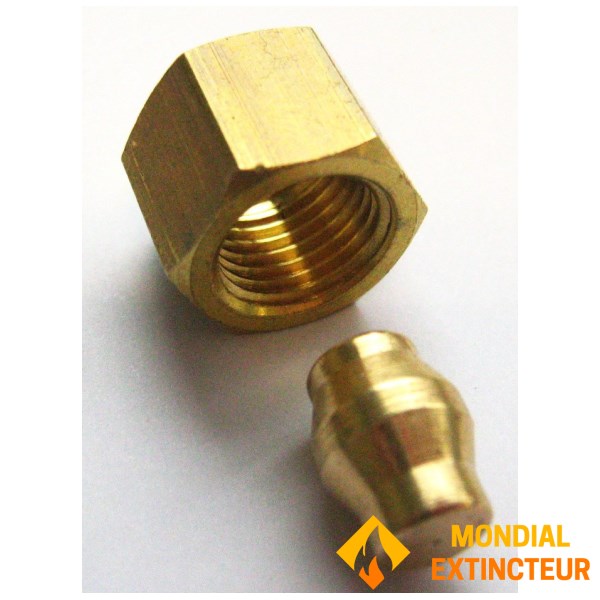 Ø 6 mm messing netwerkafsluiter met moer