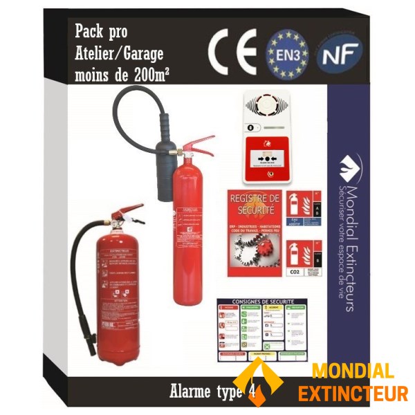 14 - Spesialverkstedssett - 200 m² med alarm type 4