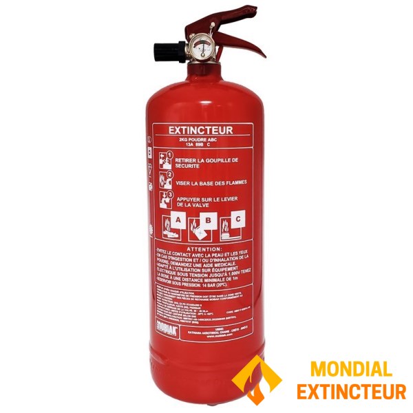 ABC-pulverslukker, 2 kg kapasitet Ideell for private garasjer