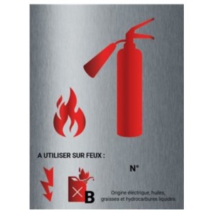 ALUMINIUM CO2-slokkepanel - 15 x 20 cm - klasse B