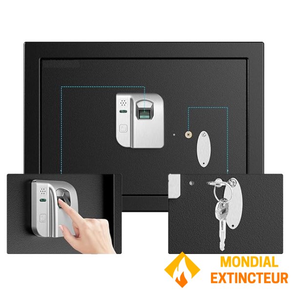 Biometrisk safe med nøkler - 16 liter