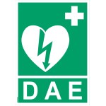 Defibrillatorskilt: DAE - A5-format