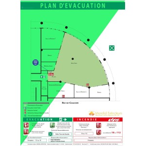 Dreneringsplan i selvlysende PVC - A3-format