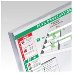 Evakueringsplan i 5 mm pleksiglass - A0-format