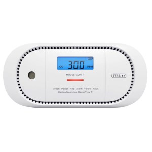 Karbonmonoksiddetektor LCD-skjerm - 10 års batteri