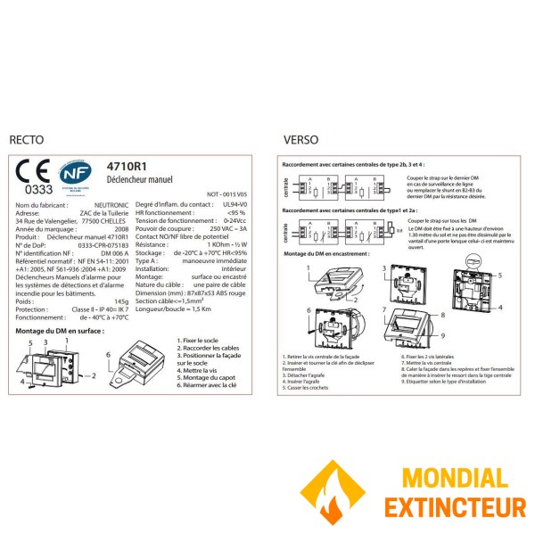 Manuell utløser 1 KONTAKT Neutronic