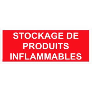 "Oppbevaringspanel for brannfarlige produkter" i PVC - 200x80 mm