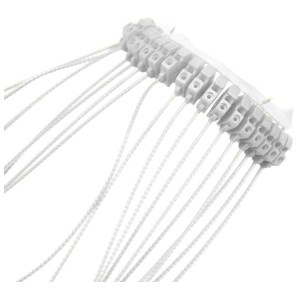 Pakke med 300 hvite plastplomber, lengde 160 mm