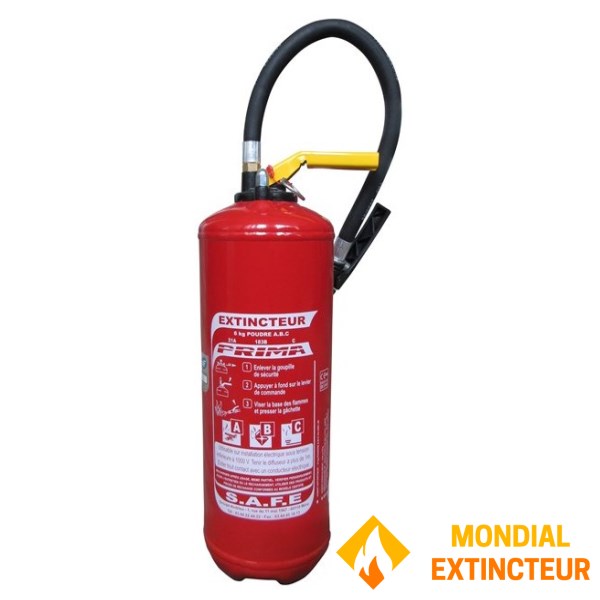 Pulverslukker 6 kg ABC - Hjelpetrykk - Merke ANDRIEU