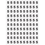 Sett med "5" klistremerker for å nummerere brannslukningsapparatene dine