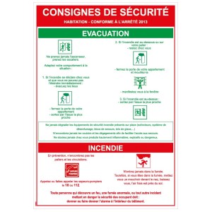 Sikkerhetsinstruksjoner for hjemmet - PVC A4