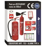 Sikkerhetssett for restauranter under 200 m² med type 4 alarm