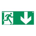 Stort stivt PVC-panel "PICTO FLÈCHE BAS" - 600 x 300 mm