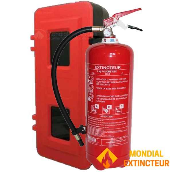 6 kg ABC-pulverslokkingsapparat + plastkoffert med koøye
