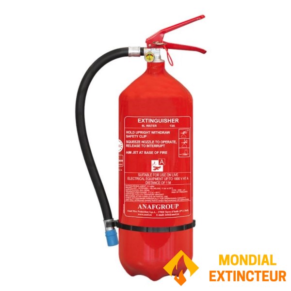 6-liters vannslokkingsapparat UTEN tilsetningsstoffer - NF-standard - ANAF-merket