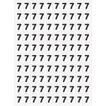 Arkusz "7" samoprzylepnych numerów do ponumerowania gaśnic