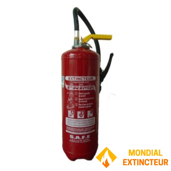 Extincteur 9kg Poudre ABC - N.F Pression Auxiliaire