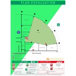 Fotoluminescencyjny plan drenażu PVC - format A3