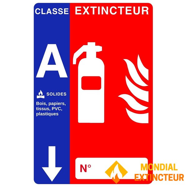 Panneau PVC eau avec flèche 10 x 15 cm - Classe A