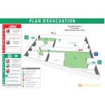 Plan ewakuacyjny PVC 2 mm - efekt 3D format A2