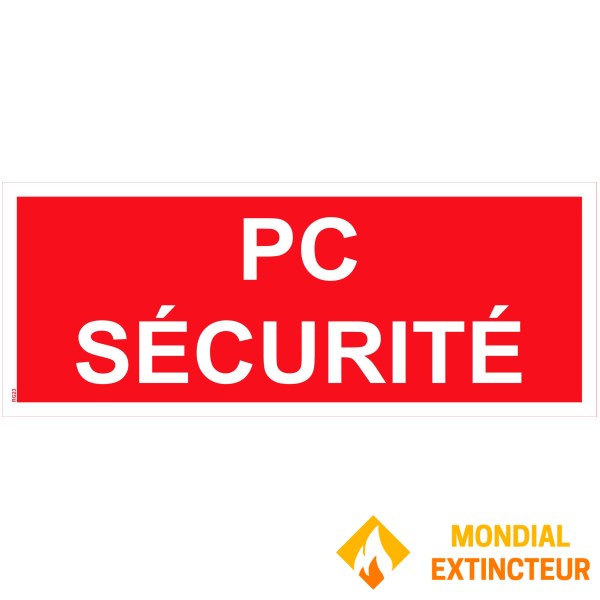 Znak "bezpieczeństwa" PVC "PC" - 200x80 mm