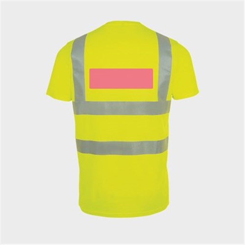 5 Tee Shirts haute visibilité jaunes - Taille S - Flocage dos