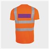 5 Tee Shirts haute visibilité oranges - Taille L - Flocage dos