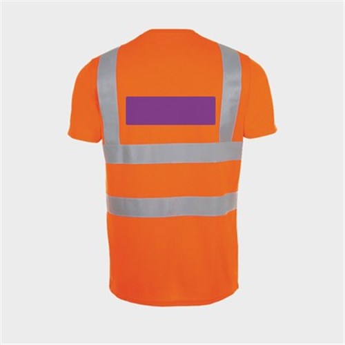 5 Tee Shirts haute visibilité oranges - Taille XL - Flocage dos