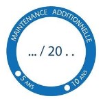 100 Etiquetas de manutenção adicionais - Ø 5 cm