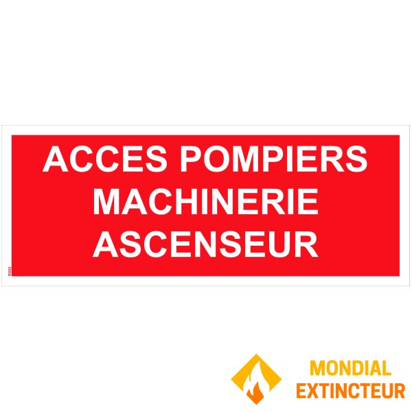 Acesso de bombeiros a máquinas de elevação PVC - 200x80 mm