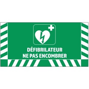 Desfibrilador de sinalização no solo - L.800 x A.400 mm