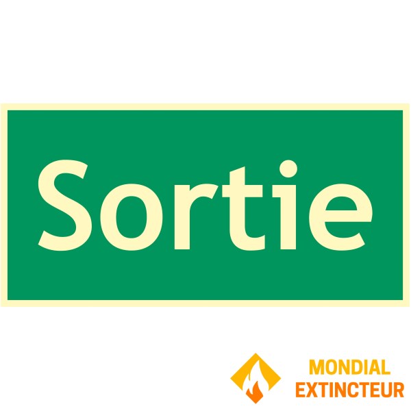 Evacuação fotoluminescente Painel OUTPUT 300 X 150 mm