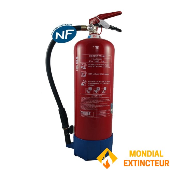 Extincteur 6 Litres ABF Antigel -  Pression permanente - MOBIAK