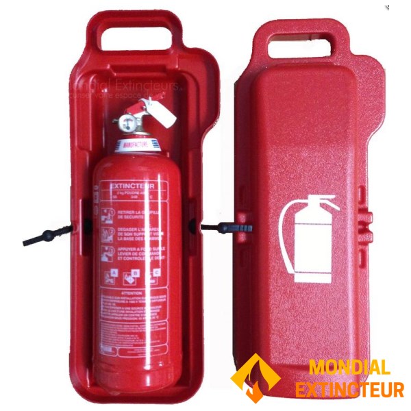 Extincteur à poudre ABC capacité 2 Kg + coffret transport