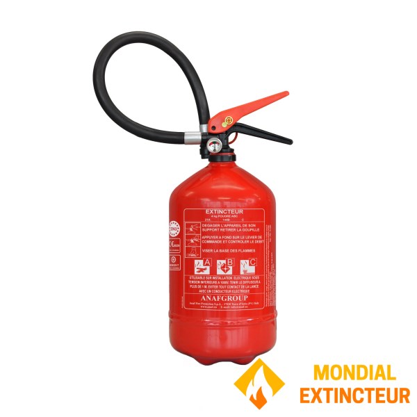 Extincteur à poudre ABC 4 Kg - NF - Marquer Anaf