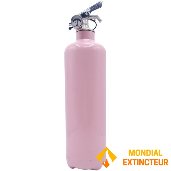 Extintor de pó ABC rosa, capacidade de 1 kg