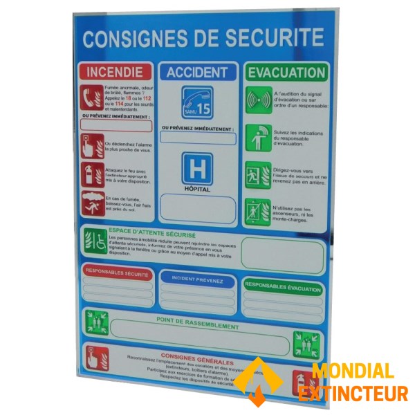 Instruções de segurança Espelho de acrílico - A4