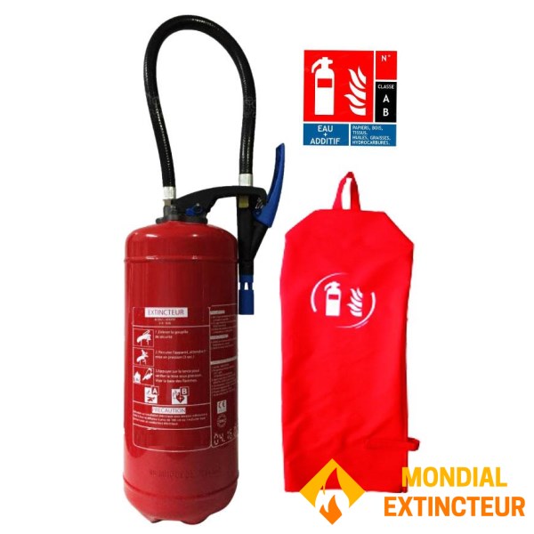 Pacote de extintor de incêndio PA 6L + tampa + painel
