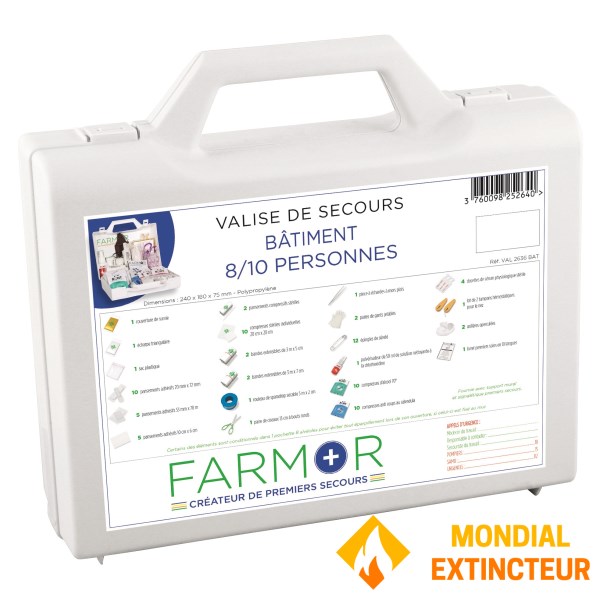 Kit de primeiros socorros "Edifício" para 8/10 pessoas